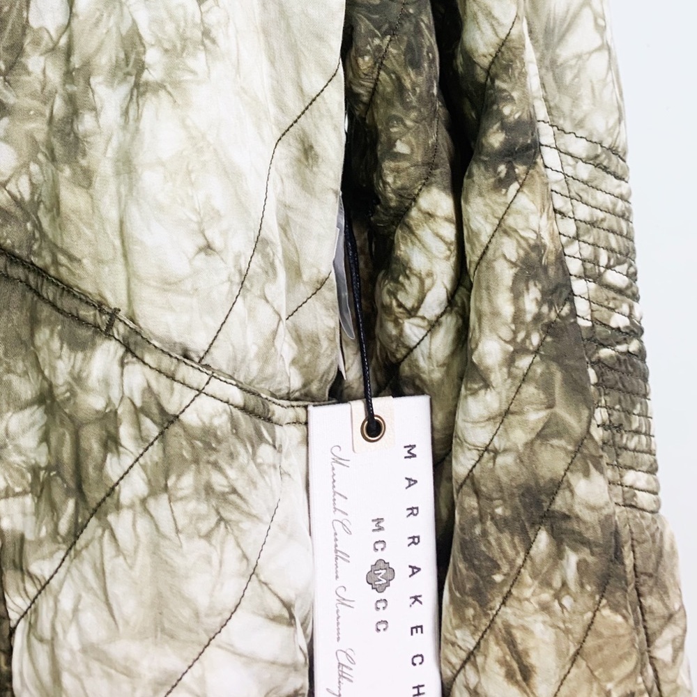 NWT Anthro Marrakech Tie Dye Quilted Moto Jacket - Picture 4 of 6